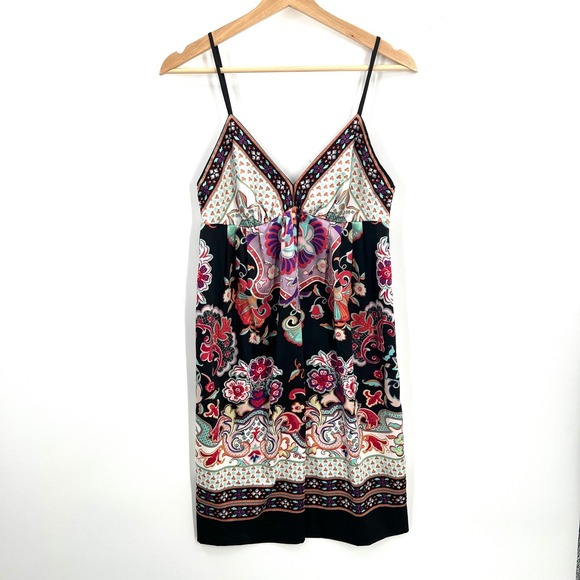 Ice Dresses & Skirts - Vintage ICE y2k satlin mini slip dress bright colorful floral indie sleaze 6